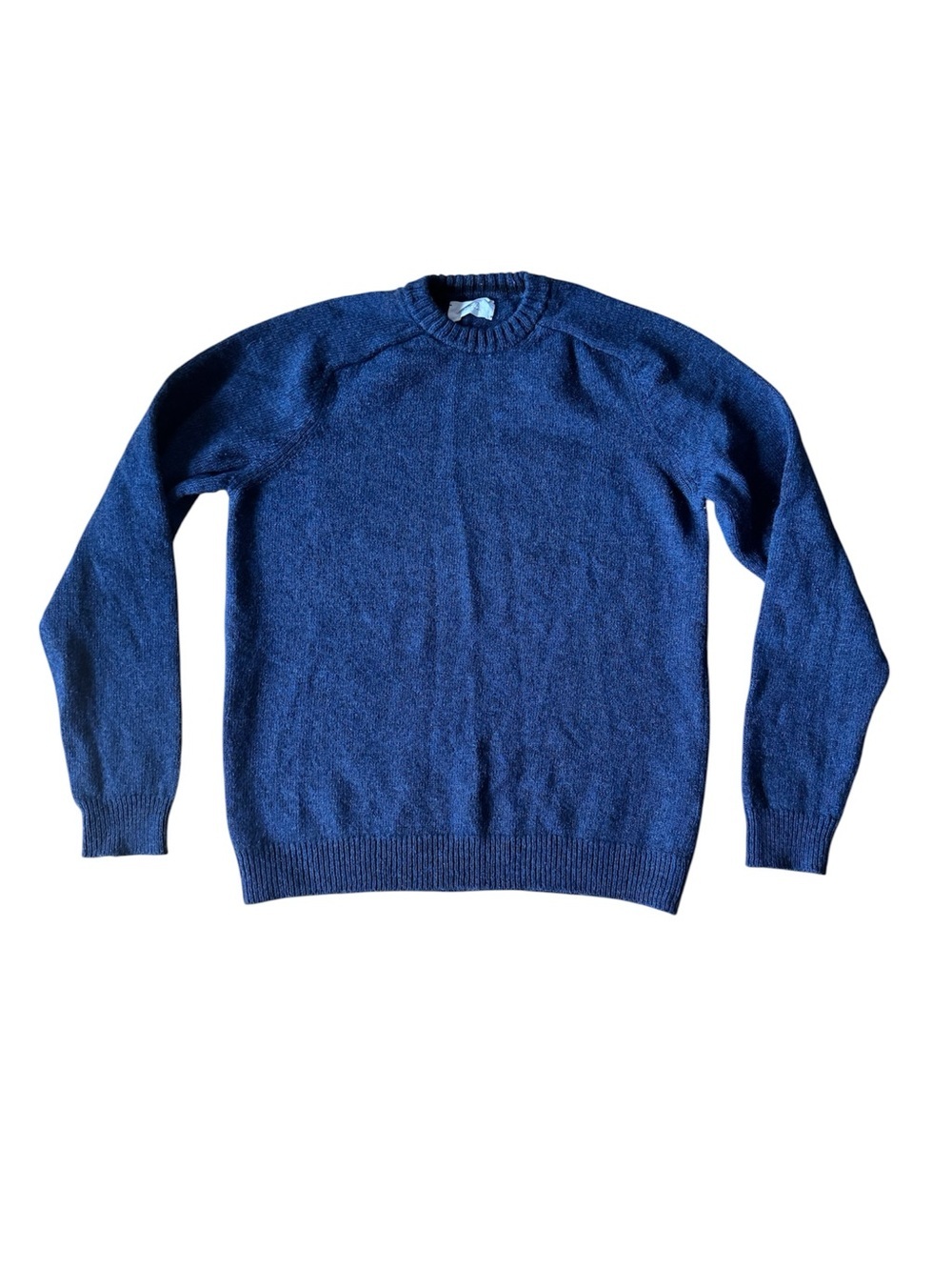 Mr P. Mens Virgin Wool Navy Pullover Sweater Crewneck Made In Italy Size XL
